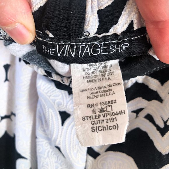 The Vintage Shop Black/White Pattern Thin Legging - Picture 3 of 3